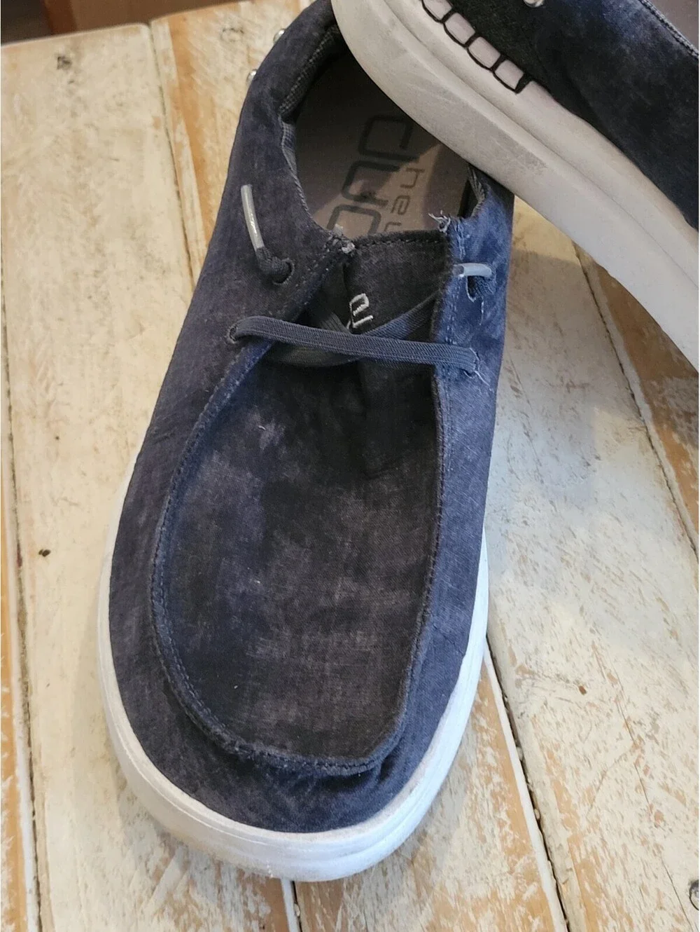 Hey Dude Wendy Womens Size 7 Gray Odyssey Slip On Comfort Shoes Canvas